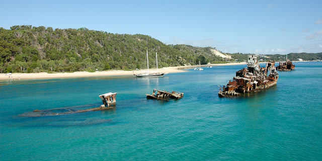 The Tangalooma Wrecks - Situated on the western side of Moreton Island. Source