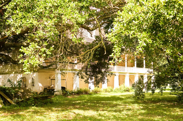 The original home on the land is thought to have been built as a raised Creole cottage in 1790 and exdpanded to include Greek Revival influences in 1803 by Amrbose's son Jean Jacques. Source Corey Ann FLickr