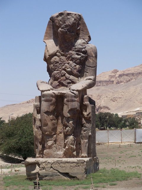 West (or South) Colossus of Memnon.Source