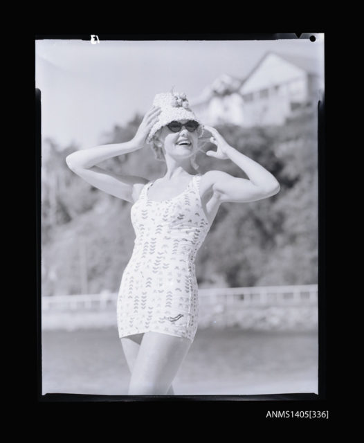 Woman modelling swimwear.Source:Australian National Maritime Museum’s Gervais Purcell collection.