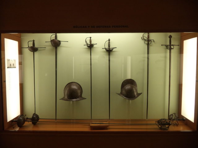 two iron helmets of Spain Source