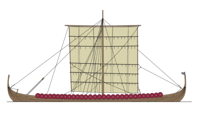 drawing of the longship type Source:wikipedia/public domain
