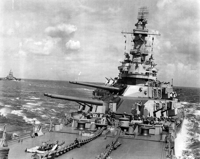 USS Iowa, so big not even a torpedo could miss it. Source: Wikipedia / Public Domain