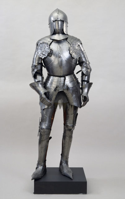 A suit of armour; not allowed in Parliament sOURCE wIKIPEDIA/PUBLIC DOmin