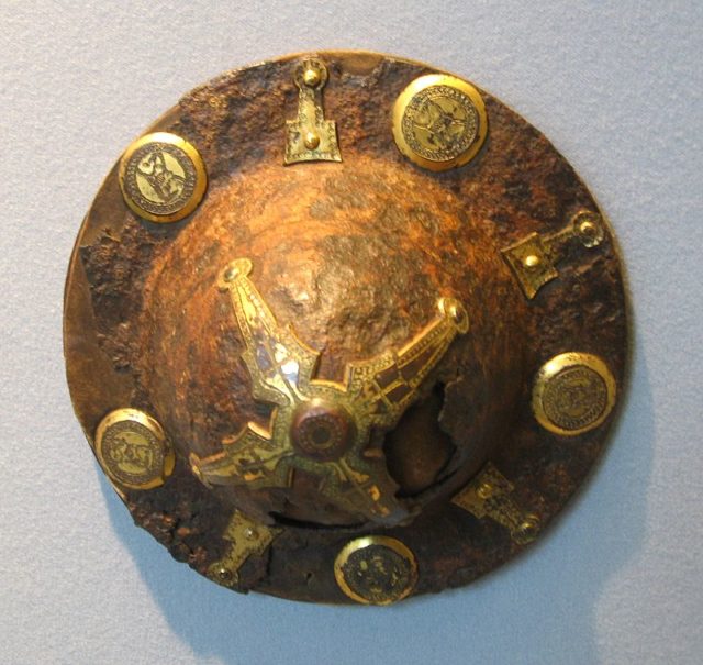 shield boss Source:By MapMaster - Photograph & cropped it myself, CC BY-SA 3.0, https://commons.wikimedia.org/w/index.php?curid=3474503
