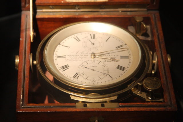 A marine chronometer. Source