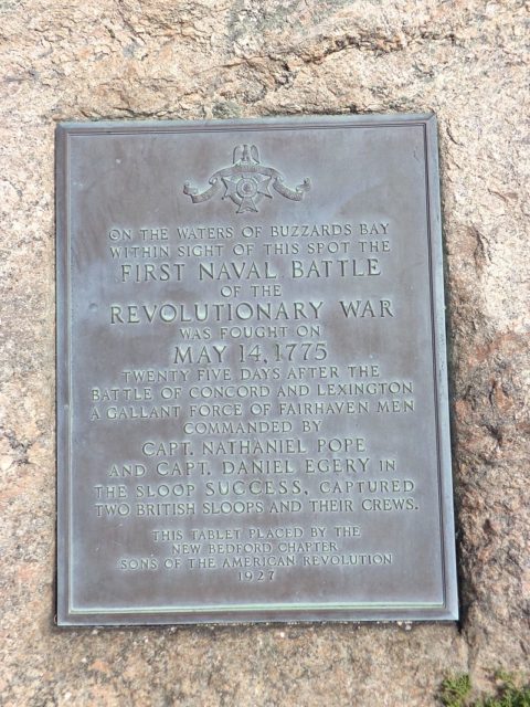 Battle off Fairhaven Plaque, Fort Phoenix.By Hantsheroes - Own work, CC BY-SA 4.0, https://commons.wikimedia.org/w/index.php?curid=34593305