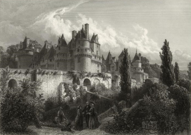 Engraving of the Château d'Ussé