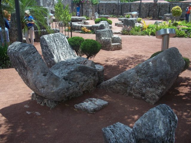 Homestead, Florida Coral Castle Reading chairs .Source
