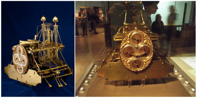 Known as H1, the clock is unaffected by the motion of a ship owing to its two interconnecter swinging balances. Source