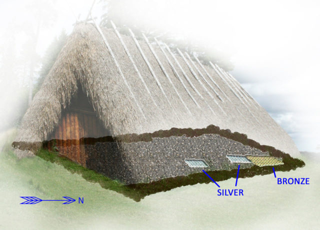 Location of depositories in the stone foun dation at Spillings Source