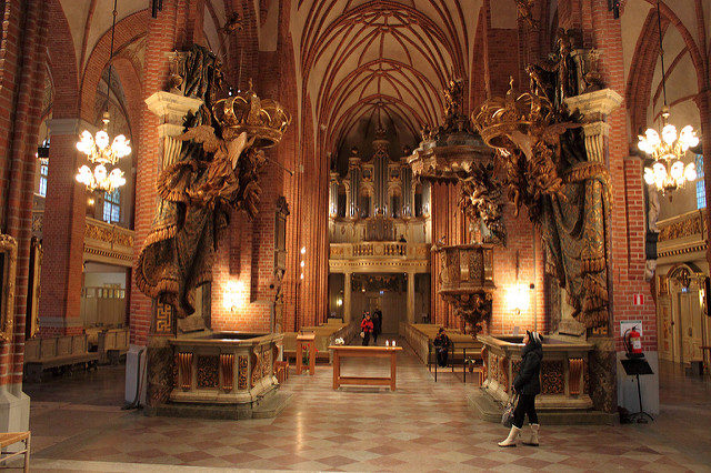 Main aisle at Storkyrkan. Source