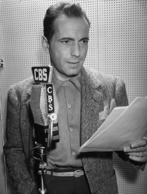 Photo of Humphrey Bogart as he played a role on Suspense (radio drama).Source