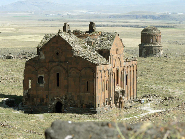 Ruins of the Cathedral of Ani and the church of Redeemer. Source
