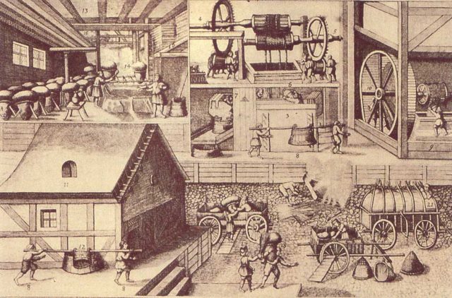 Salt production in Halle, Saxony-Anhalt (1670)Source Wikipedia Public Domain