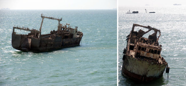 Shippers from around the world are still sending old ships on their final voyage to Mauritania. Source1 Source2