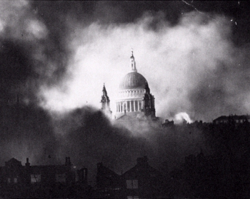 St Paul's Cathedral surrounded by smoke after an air raid Source