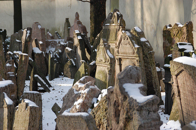 Starting at the middle of the 15th century, the gravestones record is a continual time line of burials. Source