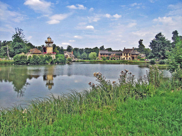 The Tour de Marlborough in le hameau, at the Petit Trianon, park of Versailles By JC Allin - Own work, CC BY-SA 3.0, https://commons.wikimedia.org/w/index.php?curid=16664584