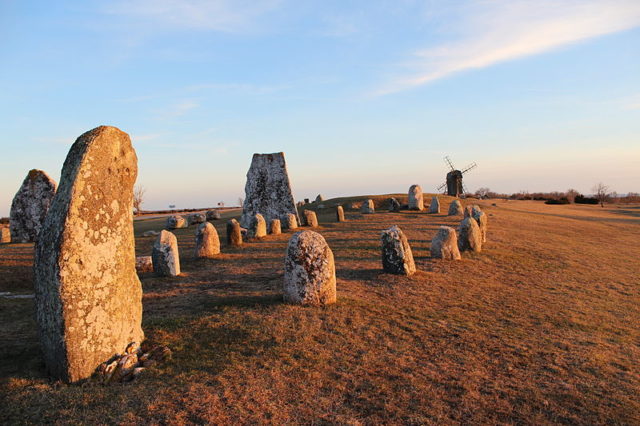 The areas here are called alvar (Alvaret); areas of very thin topsoil on a bedrock of limestone. Source