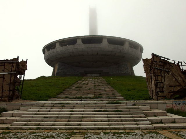 The building is located on the peak of ‘Mount Buzludzha’ at an altitude of 1,432 meters. Source