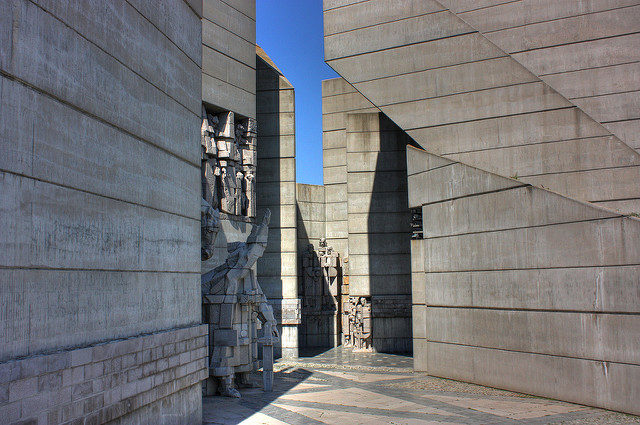 View of the interior of the Monument to 1300 Years of Bulgaria. Source