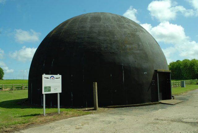 WWII ground-to-air training dome. Source