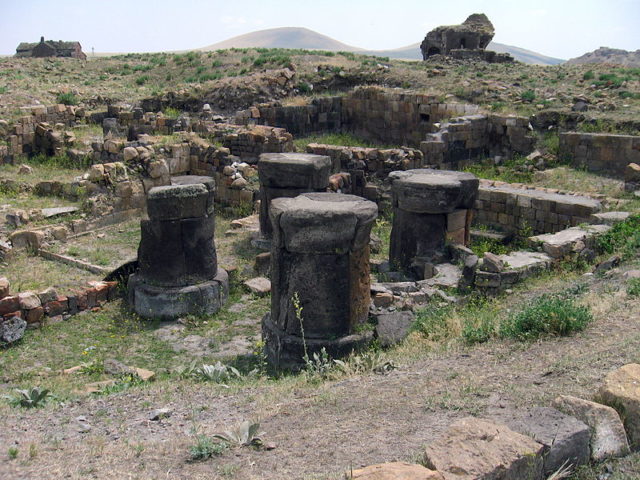Zoroastrian fire temple in Ani. Source
