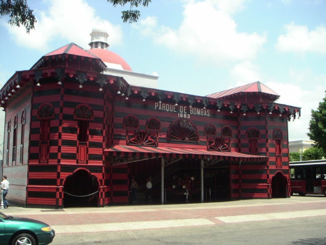 located at the Plaza Las Delicias town square, directly behind the Ponce Cathedral. Source