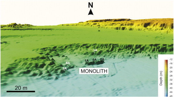 It was discovered by a diver on Sept. 16, 2014 at a depth of about 40 meters on what was once an island in the Sicilian Channel. Photo credit. Journal of Archaeological Science.