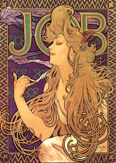 Advertisement for "Job Cigarettes"