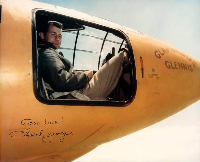 Yeager in the Bell X-1 cockpit. Wikipedia/Public Domain