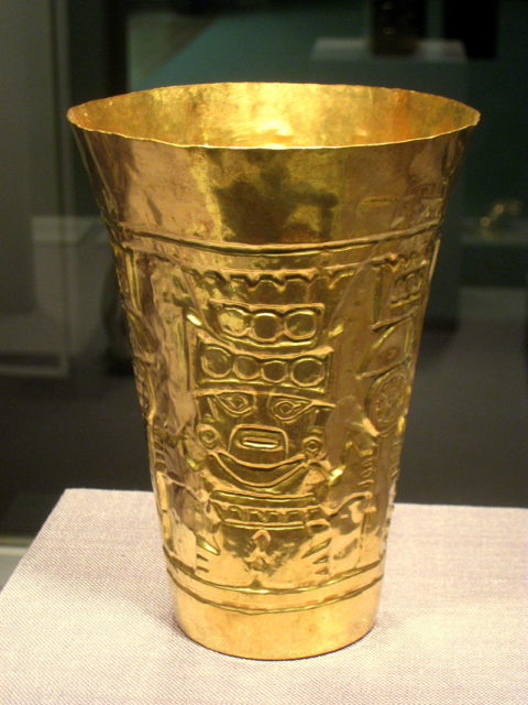 Sican culture, Sican gold cup, 850-1050 AD