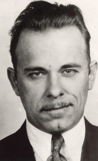 Mug shot of John Dillinger.