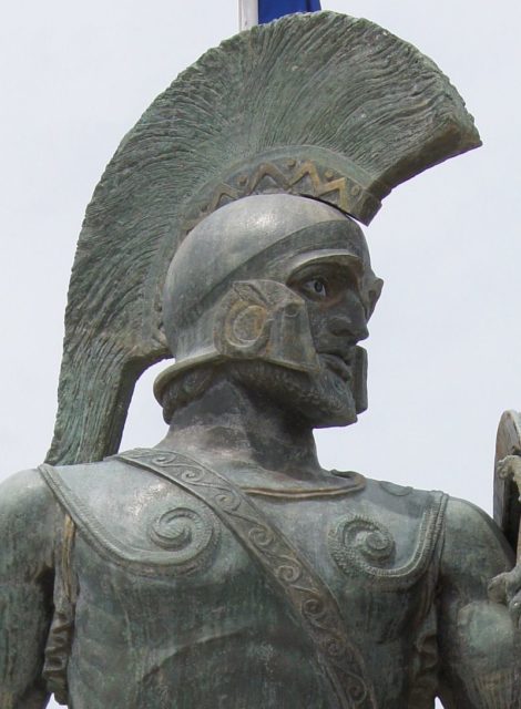 Leonidas_I_of_Sparta Source:-By Praxinoa, CC BY-SA 3.0, https://commons.wikimedia.org/w/index.php?curid=25110934