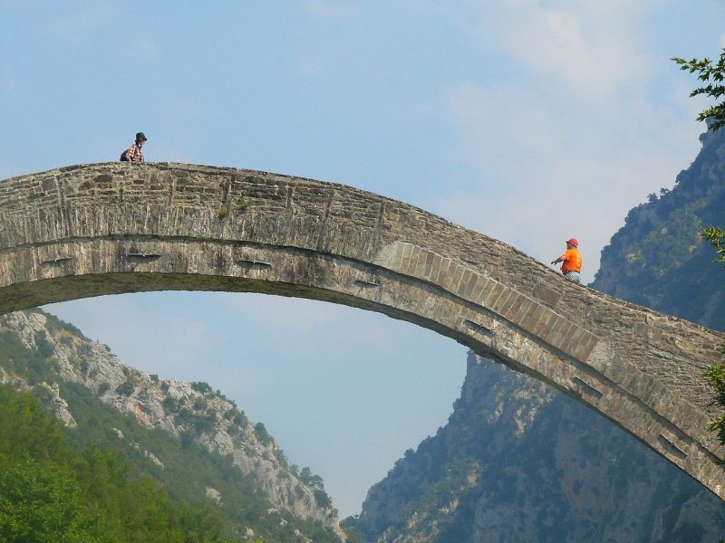 The historic bridge of Plaka in Arta: The largest single-arch bridge in ...