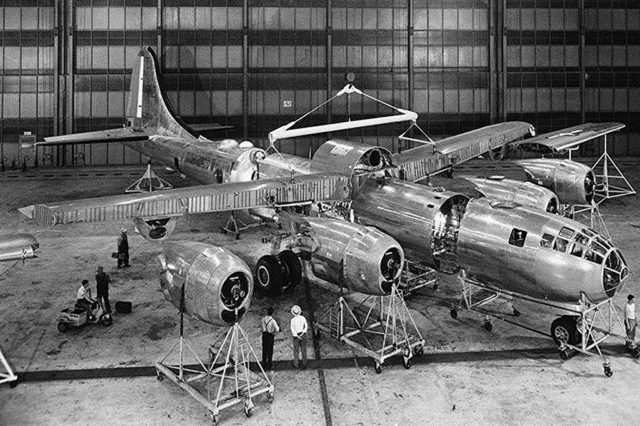 A shot of the mock up in the assembly process to a complete B-29