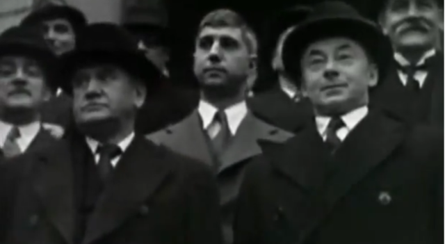 Three French ministers who didn't want truce: Édouard Daladier, Georges Monnet and Paul Reynaud. Source: By Still taken from "the world at war" although the footage is archive footage which is now free use and is exempt from 30 year rule, Fair use, https://en.wikipedia.org/w/index.php?curid=33026153