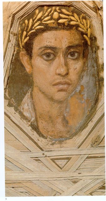 Mummy portrait of a young man