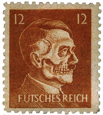 A later variety of the 'Futsches Reich' stamp printed for the operation. Wikipedia/Public Domain