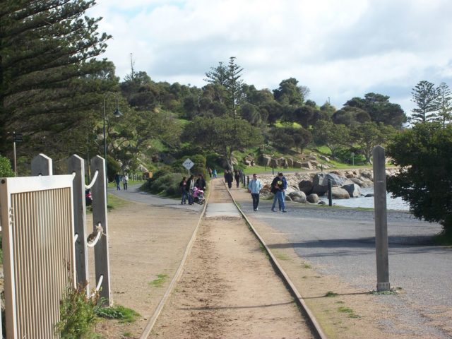 Granite Island as seen from the tram station. Photo Credit