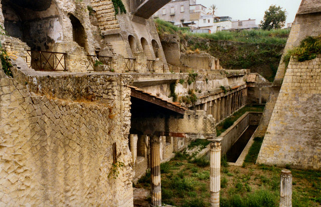 Herculaneum was a wealthier town than Pompeii. Photo Credit