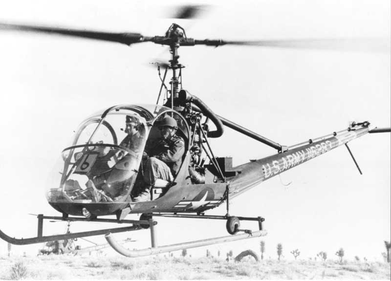 Hiller OH-23 Raven, three-place, light observation helicopter, similar to the one Thompson commanded during the massacre. Source: Wikipedia/Public Domain