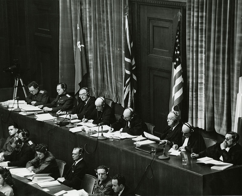 Judges sitting in Nuremberg trials. Source: Wikipedia/Public Domain