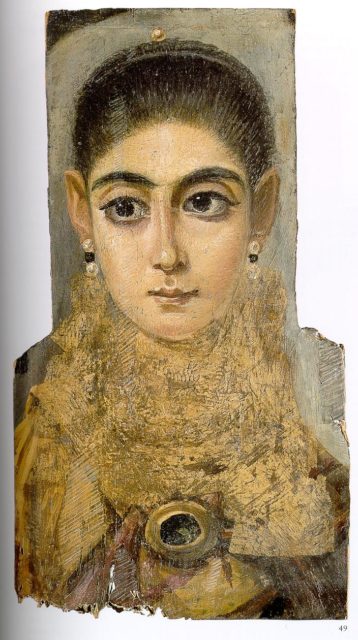 Mummy portrait of a young woman, 3rd century, Louvre, Paris.