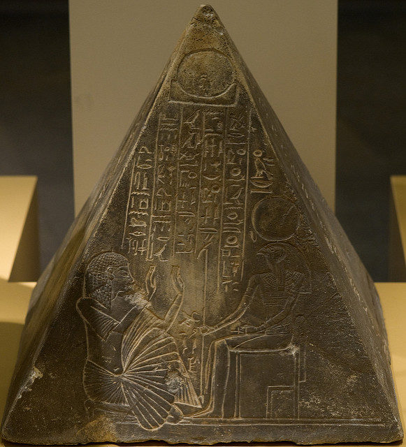 Pyramidion of king's writer Pauty (RMO Leiden, Saqqara). Image by- rob koopman. Flickr. CC BY-SA 2.0