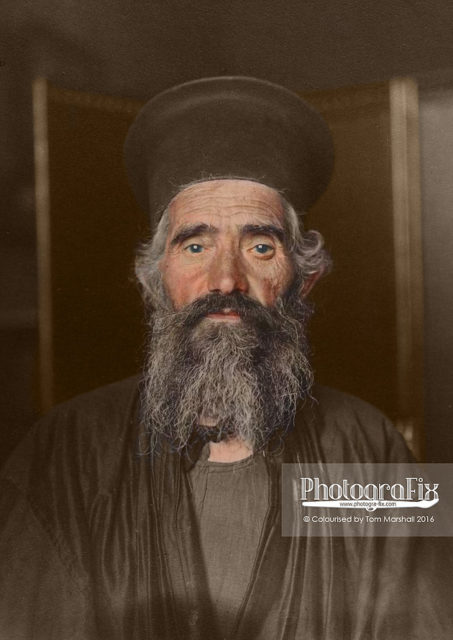 rev-joseph-vasilon-greek-orthodox-priest-c1910- colorized