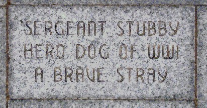 Sgt. Stubby's brick at Liberty Memorial. Source: Wikipedia/Public Domain