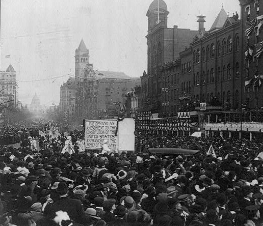 Suffragist demonstration, 1913, Washington, D.C. Wikipedia/Public Domain