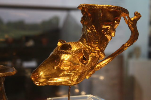 The treasure was buried in the Valley of the Thracian Kings around 300 BC. Photo Credit